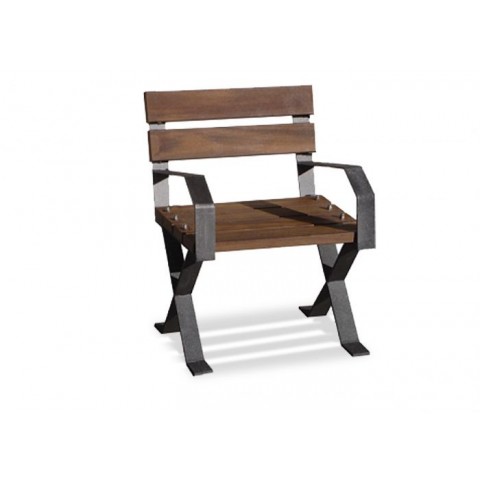 Eston Chair Stainless Steel Frame Hardwood Seat
